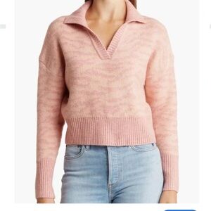 FRNCH Pink Patterned Women's Sweater S